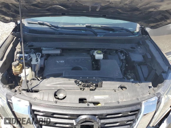 2017 Nissan Pathfinder SL with VIN 5N1DR2MM4HC654523, listed as a Copart auction lot 57589525 with 116,626 mi miles and Salvage title. Bid and sale history available at DreamBid. Image 12.
