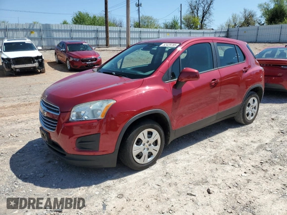 2015 Chevrolet Trax LS with VIN KL7CJKSB0FB218650, listed as a Copart auction lot 52429785 with 105,784 mi miles and Clean Title. Bid and sale history available at carsss.com. Image 1.