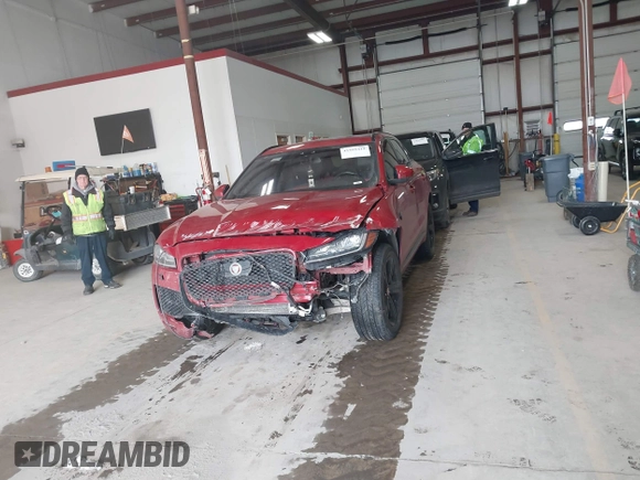 2017 Jaguar F-Pace 20d R-Sport with VIN SADCL2BN3HA490176, listed as a IAAI auction lot 41595419 with 87,755 mi miles and . Bid and sale history available at DreamBid. Image 12.