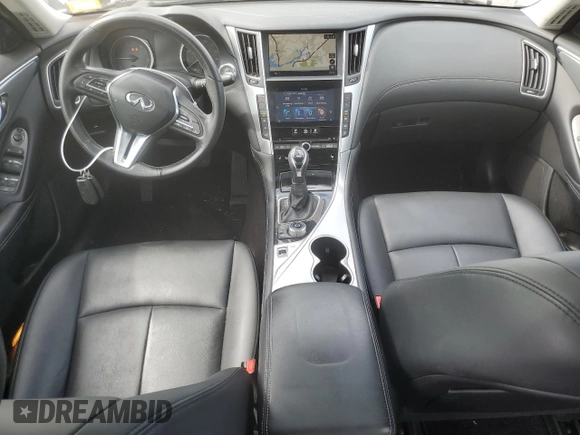 2020 Infiniti Q50 Luxe with VIN JN1EV7AR3LM250247, listed as a Copart auction lot 61791325 with 92,079 mi miles and Salvage title. Bid and sale history available at DreamBid. Image 8.