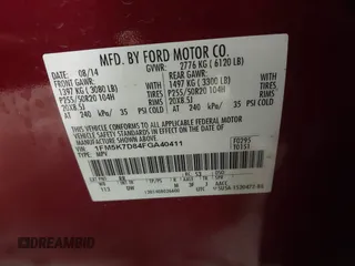 2015 Ford Explorer XLT with VIN 1FM5K7D84FGA40411, listed as a IAAI auction lot 41427414 with 83,345 mi miles and . Bid and sale history available at carsss.com. Image 9.