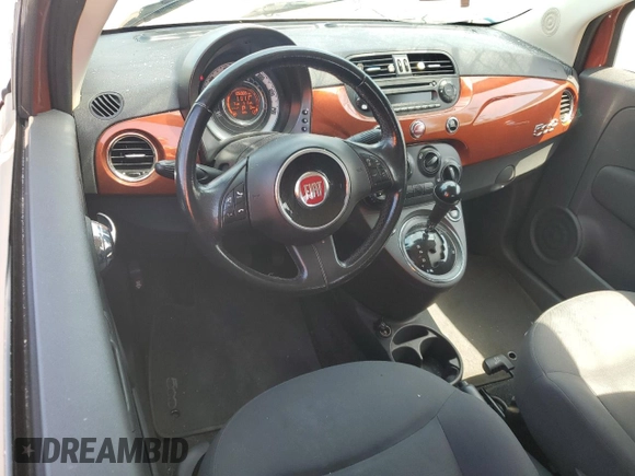 2012 FIAT 500 Pop with VIN 3C3CFFDR8CT260634, listed as a Copart auction lot 57174845 with 106,905 mi miles and Salvage title. Bid and sale history available at DreamBid. Image 8.