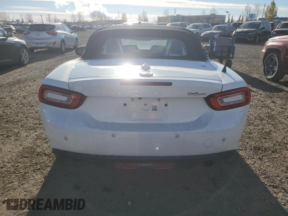 2017 FIAT 124 Spider Classica with VIN JC1NFAEK2H0105829, listed as a Copart auction lot 76741874 with 52,992 mi miles and Clean title. Bid and sale history available at DreamBid. Image 6.