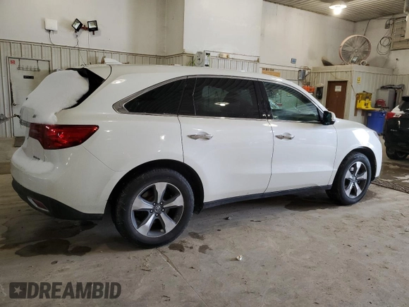 2016 Acura MDX with VIN 5FRYD4H29GB052581, listed as a Copart auction lot 45770155 with 179,244 mi miles and Salvage Title. Bid and sale history available at carsss.com. Image 3.