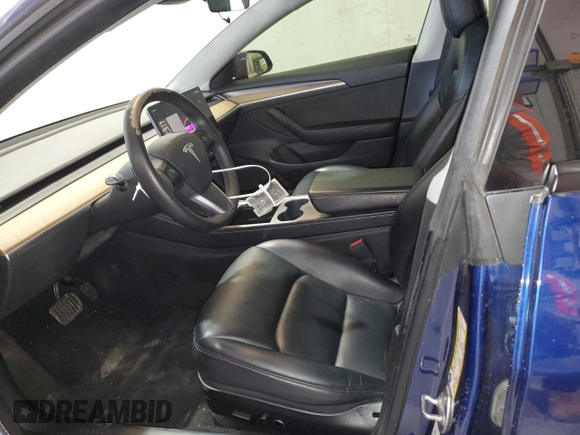 2022 Tesla Model 3 with VIN 5YJ3E1EA7NF189955, listed as a Copart auction lot 53149885 with 111,074 mi miles and Salvage Title. Bid and sale history available at DreamBid. Image 7.