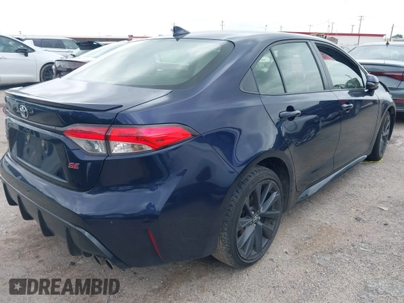 2024 Toyota Corolla SE with VIN JTDS4MCE5RJ103854, listed as a IAAI auction lot 42128851 with 53,379 mi miles. Bid and sale history available at carsss.com. Image 4.