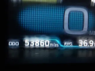 2019 Toyota Prius LE with VIN JTDL9RFU7K3012052, listed as a IAAI auction lot 41605304 with 53,860 mi miles. Bid and sale history available at carsss.com. Image 7.