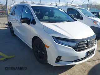 2024 Honda Odyssey Sport with VIN 5FNRL6H70RB061575, listed as a IAAI auction lot 41684598 with 8,187 mi miles and . Bid and sale history available at DreamBid. Image 1.