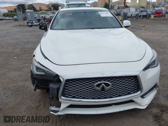 2017 Infiniti Q60 Red Sport 400 with VIN JN1FV7EKXHM611062, listed as a IAAI auction lot 40374401 with 69,460 mi miles and . Bid and sale history available at carsss.com. Image 12.