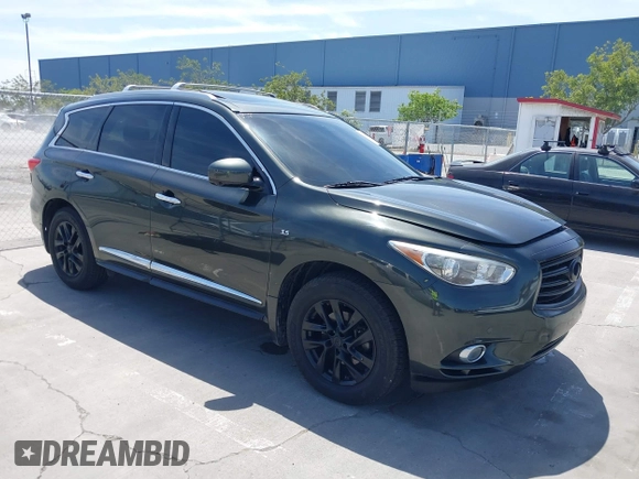 2014 Infiniti QX60 with VIN 5N1AL0MM4EC500639, listed as a IAAI auction lot 42098988 with 69,261 mi miles and . Bid and sale history available at carsss.com. Image 1.