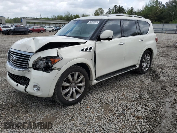 2014 Infiniti QX80 with VIN JN8AZ2NF2E9552447, listed as a Copart auction lot 51625235 with 88,140 mi miles and Salvage Title. Bid and sale history available at carsss.com. Image 1.