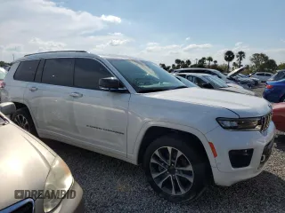 2021 Jeep Grand Cherokee Overland with VIN 1C4RJJDGXM8183349, listed as a Copart auction lot 74598944 with Not provided miles and Salvage title. Bid and sale history available at DreamBid. Image 4.