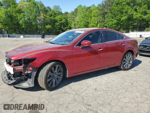 2021 Mazda 6 Grand Touring with VIN JM1GL1TY4M1616684, listed as a Copart auction lot 51931055 with 33,321 mi miles and Salvage Title. Bid and sale history available at carsss.com. Image 1.