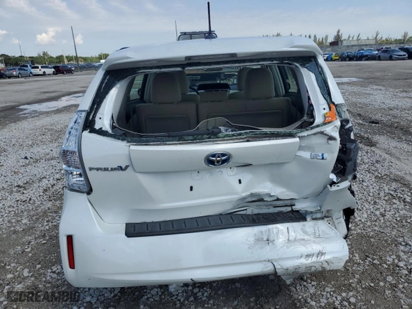 2012 Toyota Prius v Two with VIN JTDZN3EU3C3100232, listed as a Copart auction lot 50084745 with 185,444 mi miles and Salvage Title. Bid and sale history available at carsss.com. Image 6.