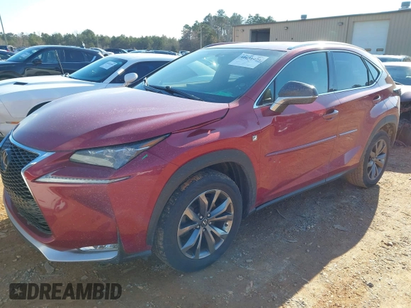 2015 Lexus NX 200t with VIN JTJYARBZ8F2013542, listed as a IAAI auction lot 41634471 with 106,026 mi miles. Bid and sale history available at carsss.com. Image 2.