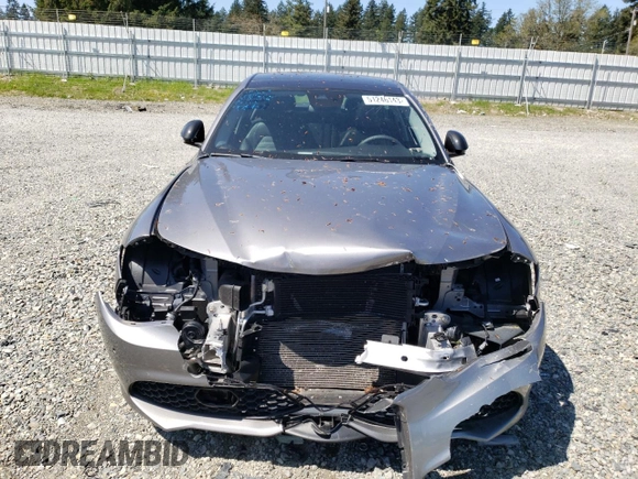 2018 Alfa Romeo Giulia Ti Sport with VIN ZARFAEEN9J7597446, listed as a Copart auction lot 51246143 with 0 mi miles. Bid and sale history available at carsss.com. Image 5.