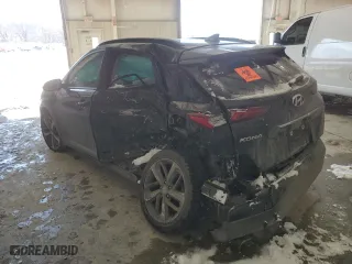 2019 Hyundai Kona Ultimate with VIN KM8K53A59KU379805, listed as a Copart auction lot 46149145 with 0 mi miles and Salvage Title. Bid and sale history available at carsss.com. Image 2.