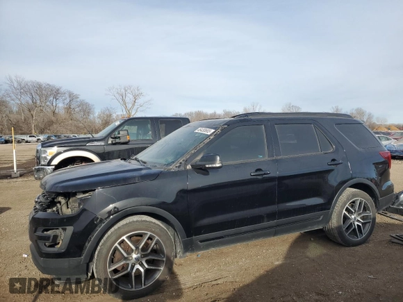2017 Ford Explorer Sport z VIN 1FM5K8GTXHGA32855, wystawiony jako Copart lot #46430665 z przebiegiem 166 737 mil mil oraz Szkoda całkowita • Salvage title. Historia ofert i sprzedaży dostępna na DreamBid. Obrazek 1.