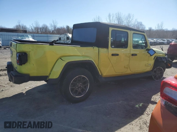 2023 Jeep Gladiator Overland z VIN 1C6HJTFG9PL547578, wystawiony jako Copart lot #47018785 z przebiegiem 36 010 mil mil oraz Szkoda całkowita • Salvage title. Historia ofert i sprzedaży dostępna na DreamBid. Obrazek 3.
