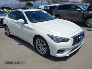 2019 Infiniti Q50 Sport with VIN JN1EV7AP6KM514736, listed as a IAAI auction lot 42248835 with 64,117 mi miles and . Bid and sale history available at DreamBid. Image 1.