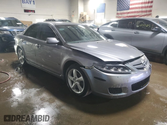 2007 Mazda 6 i Touring with VIN 1YVHP80C775M55684, listed as a Copart auction lot 50104955 with 49,608 mi miles and Salvage Title. Bid and sale history available at DreamBid. Image 4.