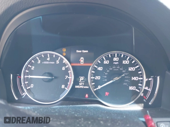 2014 Acura RLX Tech Pkg with VIN JH4KC1F51EC001557, listed as a IAAI auction lot 41937077 with 45,392 mi miles. Bid and sale history available at carsss.com. Image 7.