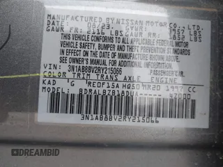 2024 Nissan Sentra S with VIN 3N1AB8BV2RY215066, listed as a IAAI auction lot 41554010 with 22,449 mi miles. Bid and sale history available at carsss.com. Image 9.