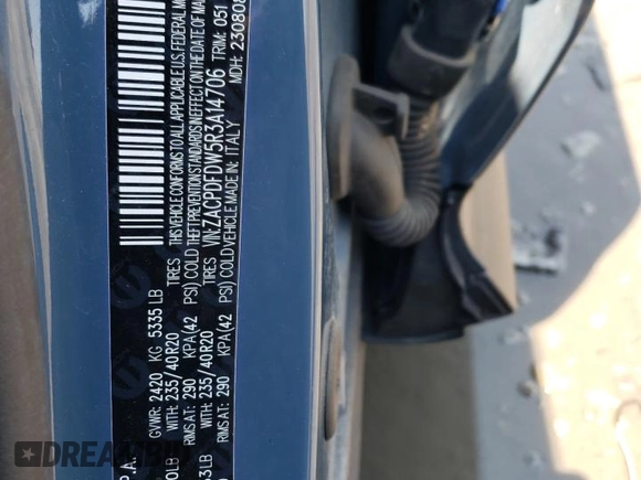 2024 Dodge Hornet R/T Plus with VIN ZACPDFDW5R3A14706, listed as a Copart auction lot 59737115 with 16,076 mi miles and Salvage title. Bid and sale history available at DreamBid. Image 12.