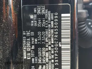 2024 Kia Telluride SX X-Line с VIN 5XYP5DGC7RG550990, выставлен на аукционе Copart как лот 59615025 с пробегом 11 868 миль миль и Списание • Salvage title. История ставок и продаж доступна на DreamBid. Изображение 13.