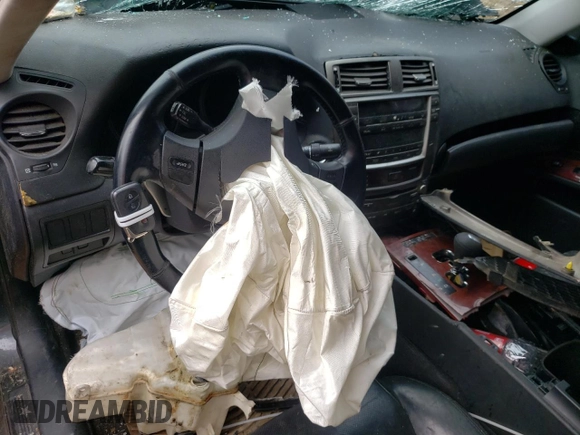 2007 Lexus IS 350 with VIN JTHBE262772011248, listed as a Copart auction lot 44365575 with Not Provided miles and Salvage Title. Bid and sale history available at DreamBid. Image 8.