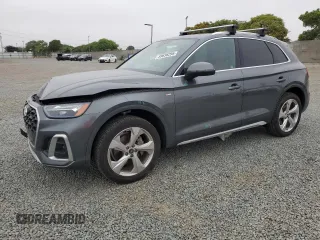 2022 Audi Q5 S line Premium Plus with VIN WA1EAAFY2N2077996, listed as a Copart auction lot 59636295 with 41,587 mi miles and Salvage title. Bid and sale history available at DreamBid. Image 1.