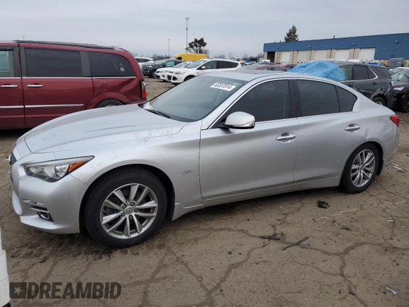 2017 Infiniti Q50 2.0t Sport with VIN JN1CV7AR7HM682824, listed as a Copart auction lot 83357614 with 49,973 mi miles and Clean Title. Bid and sale history available at carsss.com. Image 1.