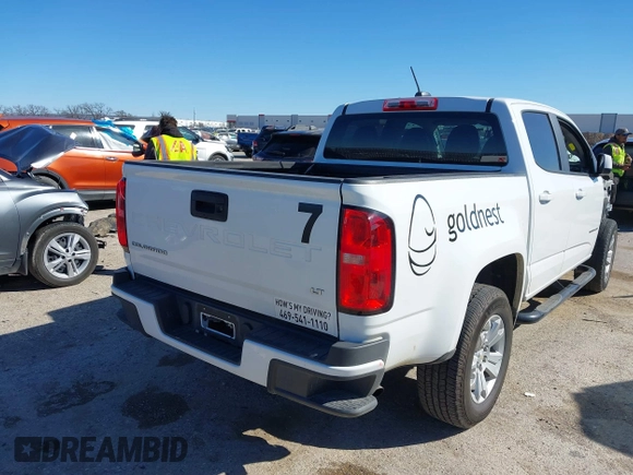 2022 Chevrolet Colorado 2WD LT with VIN 1GCGSCEA3N1304212, listed as a IAAI auction lot 41728851 with 66,806 mi miles and . Bid and sale history available at DreamBid. Image 4.