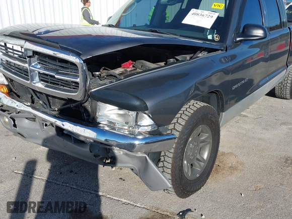 2001 Dodge Dakota Sport with VIN 1B7HL2AN21S319390, listed as a IAAI auction lot 40836729 with 118,823 mi miles. Bid and sale history available at carsss.com. Image 6.