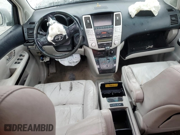 2008 Lexus RX 400h with VIN JTJGW31U482008809, listed as a Copart auction lot 43714545 with Not Provided miles and Salvage Title. Bid and sale history available at DreamBid. Image 8.