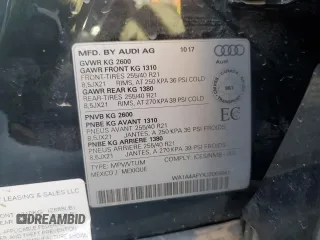 2018 Audi SQ5 Premium Plus with VIN WA1A4AFYXJ2069841, listed as a Copart auction lot 69450284 with 68,158 mi miles and Salvage Title. Bid and sale history available at DreamBid. Image 13.