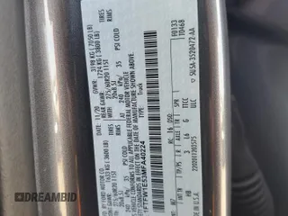 2021 Ford F-150 XL z VIN 1FTFW1E53MFA40224, wystawiony jako Copart lot #50590415 z przebiegiem 81 398 mil mil oraz Szkoda całkowita • Salvage title. Historia ofert i sprzedaży dostępna na DreamBid. Obrazek 14.