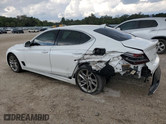 2022 Genesis G70 2.0T with VIN KMTG34TA5NU086926, listed as a Copart auction lot 74188744 with 39,898 mi miles and Salvage Title. Bid and sale history available at DreamBid. Image 2.