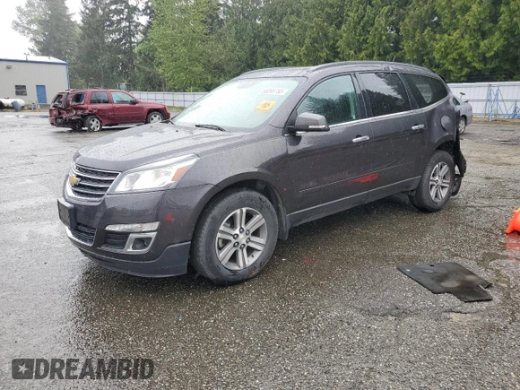 2015 Chevrolet Traverse LT with VIN 1GNKVGKD6FJ265597, listed as a Copart auction lot 55093755 with 118,480 mi miles and Salvage Title. Bid and sale history available at DreamBid. Image 1.
