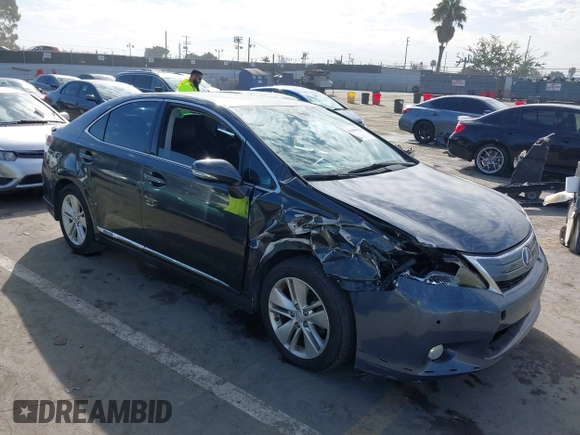 2010 Lexus HS 250h with VIN JTHBB1BAXA2008139, listed as a IAAI auction lot 41695056 with 129,505 mi miles. Bid and sale history available at carsss.com. Image 1.