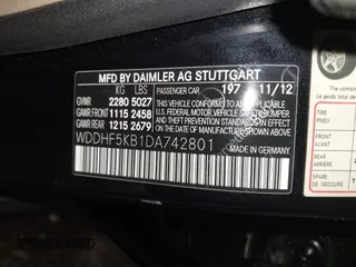 2013 Mercedes-Benz E 350 Luxury with VIN WDDHF5KB1DA742801, listed as a IAAI auction lot 41516130 with Not Provided miles and . Bid and sale history available at DreamBid. Image 9.
