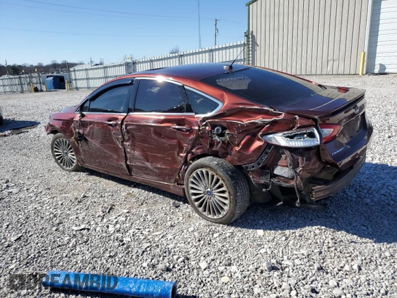2015 Ford Fusion Titanium with VIN 3FA6P0K98FR180635, listed as a Copart auction lot 46779245 with 124,691 mi miles and Salvage Title. Bid and sale history available at carsss.com. Image 2.