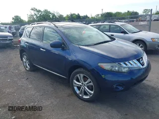2009 Nissan Murano S with VIN JN8AZ18WX9W160247, listed as a IAAI auction lot 42142907 with 186,702 mi miles. Bid and sale history available at carsss.com. Image 1.