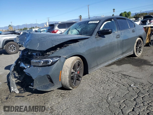 2024 BMW 3 Series M340i with VIN 3MW49FS09R8E05880, listed as a Copart auction lot 87534695 with 18,033 mi miles and Salvage Title. Bid and sale history available at carsss.com. Image 1.