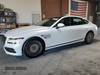 2022 Genesis G80 2.5T with VIN KMTGB4SC7NU092264, listed as a Copart auction lot 64142425 with 72,389 mi miles and Salvage title. Bid and sale history available at DreamBid. Image 1.