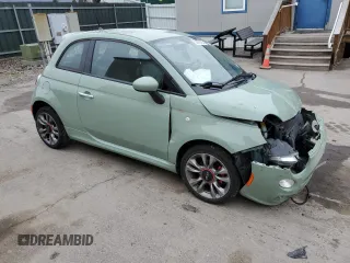 2014 FIAT 500 Sport with VIN 3C3CFFBR8ET207938, listed as a Copart auction lot 52974425 with 52,587 mi miles and Salvage Title. Bid and sale history available at carsss.com. Image 4.