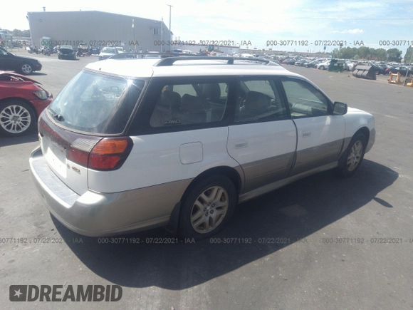 2000 Subaru Legacy Outback Limited with VIN 4S3BH6860Y7618211, listed as a IAAI auction lot 30771192 with 235,236 mi miles and . Bid and sale history available at DreamBid. Image 4.