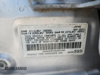 2004 Mitsubishi Lancer z VIN JA3AD29F34U045488, wystawiony jako Copart lot #61493005 z przebiegiem 230 611 mil mil oraz Czysty tytuł • Clean title. Historia ofert i sprzedaży dostępna na DreamBid. Obrazek 12.