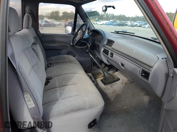 1995 Ford F-150 with VIN 1FTEF15N5SNA84787, listed as a Copart auction lot 87832635 with 123,193 mi miles and Salvage Title. Bid and sale history available at carsss.com. Image 8.