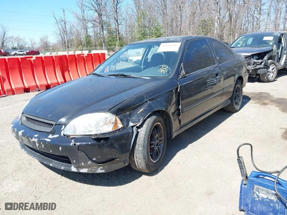 1997 Honda Civic EX with VIN 1HGEJ8245VL054080, listed as a IAAI auction lot 41880386 with 286,568 mi miles. Bid and sale history available at carsss.com. Image 2.